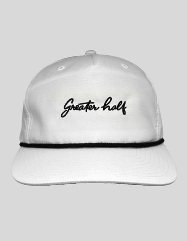 Greater Half Signature Cotton/Nylon Rope Hat Hat Greater Half White